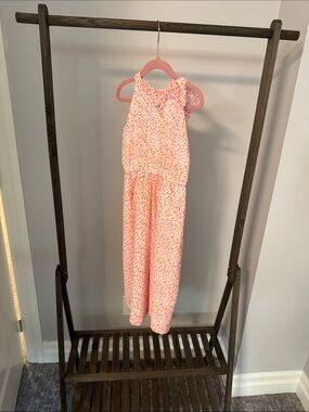 Janie and Jack Pink Floral Smocked Girls' Jumpsuit